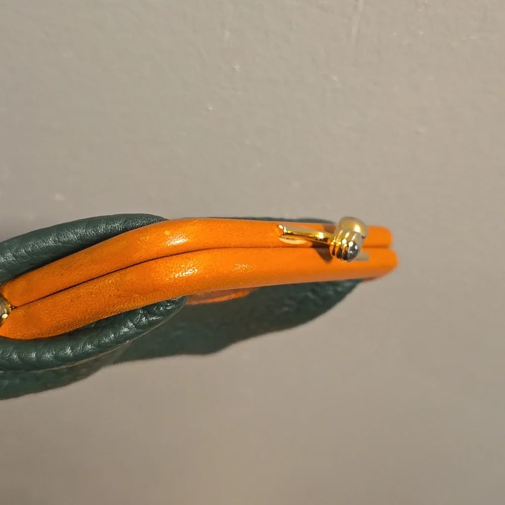 Dooney & Bourke Green and Tan Leather Wallet - Picture 12 of 12